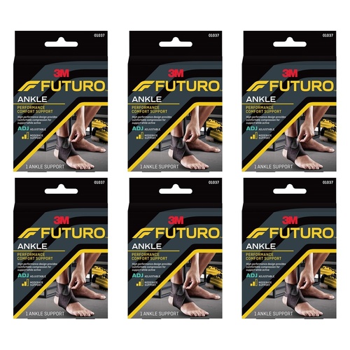 Futuro Performance Comfort Ankle Support Adjustable Pack of 6