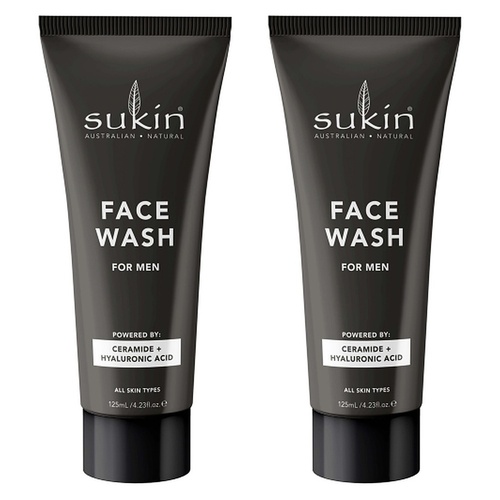 Sukin Men's Face Wash 125mL x 6 Bundle of 2
