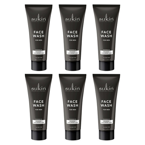 Sukin Men's Face Wash 125mL x 6 Bundle of 6
