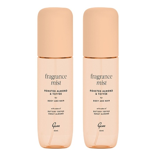 GEM Roasted Almond & Toffee Fragrance Mist 90mL Pack of 2