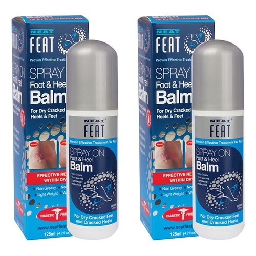 Neat Feat Foot & Heel Balm Spray 125mL Pack of 2