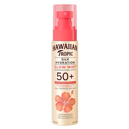 Hawaiian Tropic Silk Hydration Glow Mist Sunscreen Spray SPF50+ 100mL