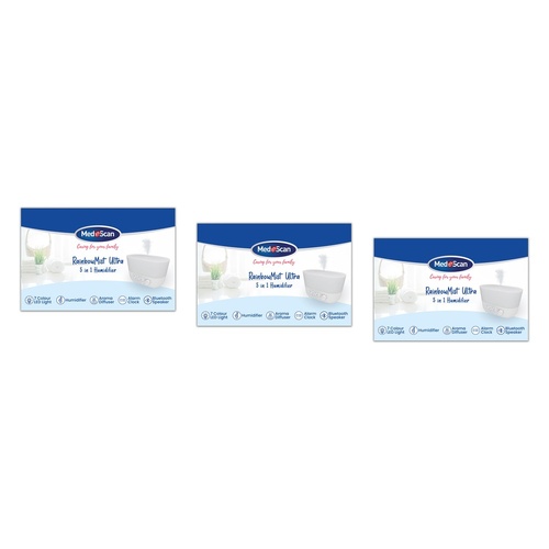 Medescan Rainbow Mist Ultra 5 in 1 Humidifier Pack of 3