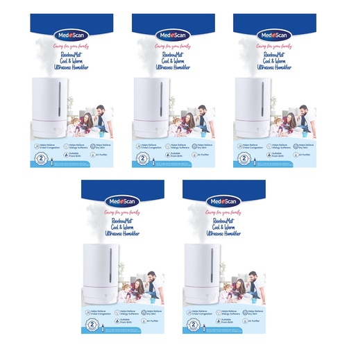Medescan Cool/Warm Ultrasonic Humidifier Pack of 5