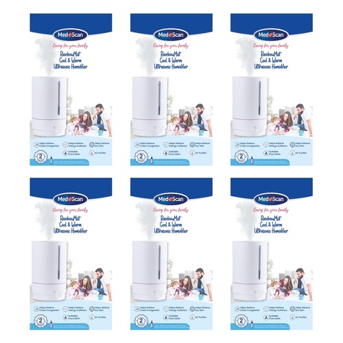 Medescan Cool/Warm Ultrasonic Humidifier Pack of 6