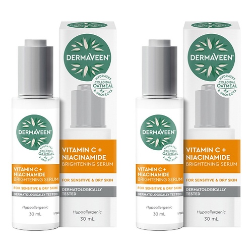 DermaVeen Vitamin C + Niacinamide Brightening Serum 30mL Pack of 2