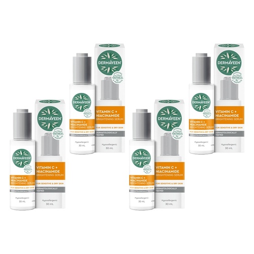 DermaVeen Vitamin C + Niacinamide Brightening Serum 30mL Pack of 4