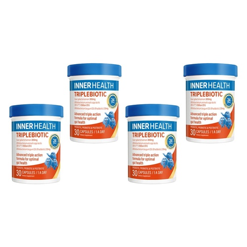 Inner Health Triplebiotic 30 Capsules Pack of 4