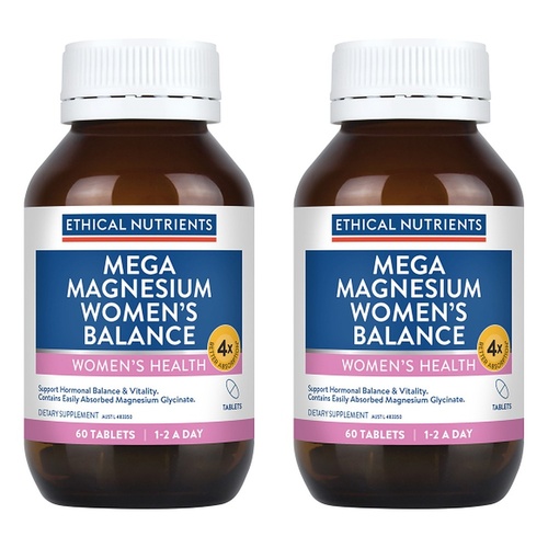 Ethical Nutrients Mega Magnesium Women's Balance 60 Tablets Pack of 2