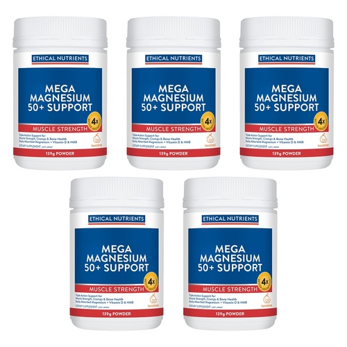 Ethical Nutrients Mega Magnesium 50+ Support 139g Pack of 5