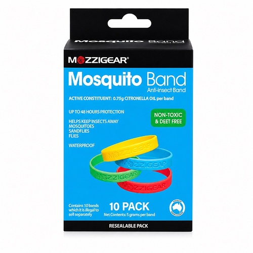 Mozziegear Adults Mosquito Band 10 Pack