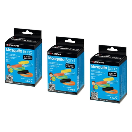 Mozziegear Kids Mosquito Band 6 Pack Bundle of 3