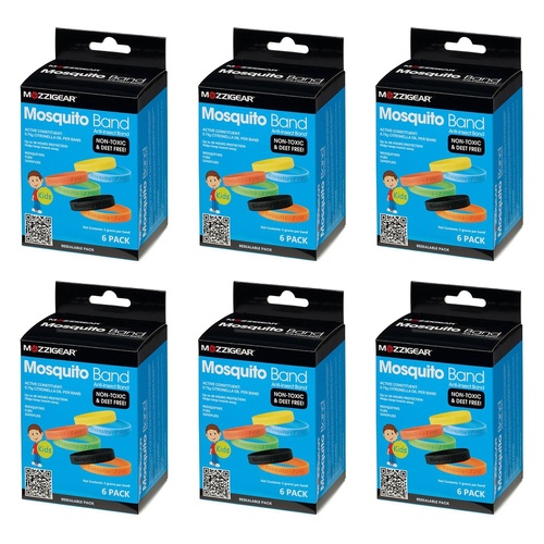 Mozziegear Kids Mosquito Band 6 Pack Bundle of 6