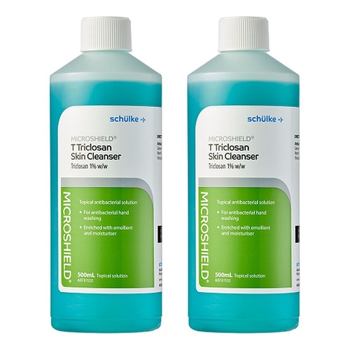 Microshield T Triclosan Skin Cleanser 500mL Pack of 2