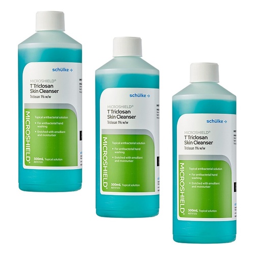 Microshield T Triclosan Skin Cleanser 500mL Pack of 3