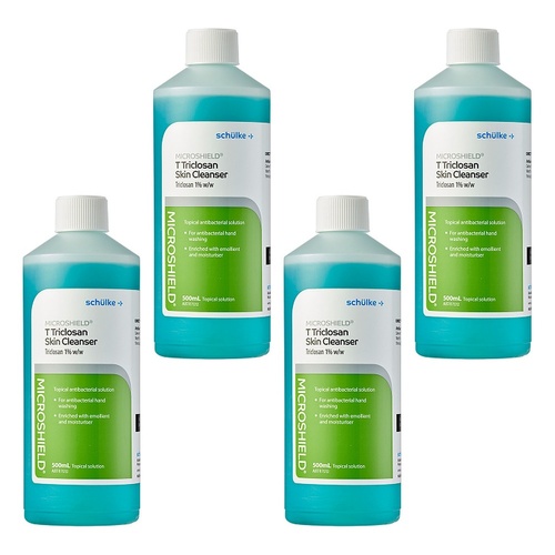 Microshield T Triclosan Skin Cleanser 500mL Pack of 4