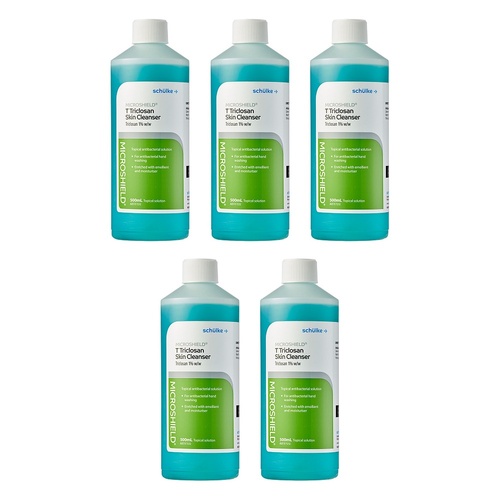 Microshield T Triclosan Skin Cleanser 500mL Pack of 5