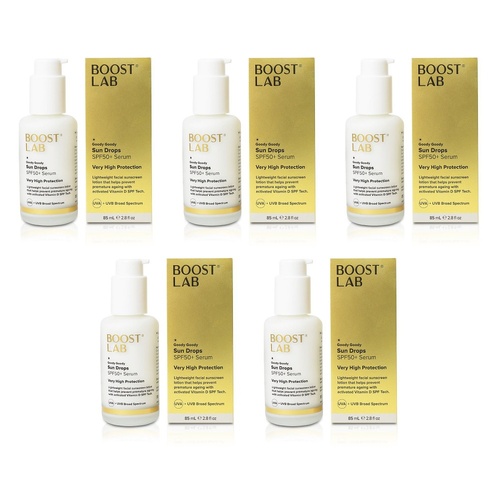 Boost Lab Goody Goody Sun Drops SPF50+ Serum 85mL Pack of 5