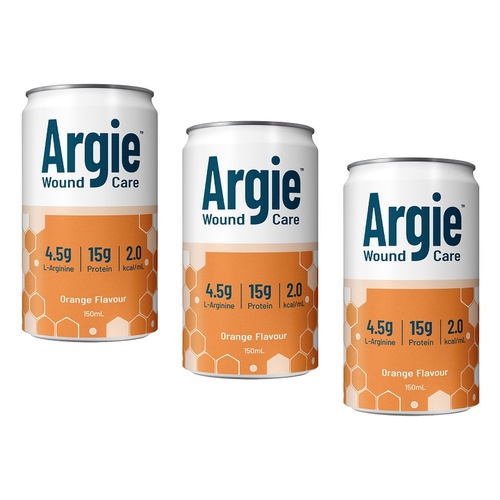 Argie Arginine Orange 150ml Can x 12 Bundle of 3