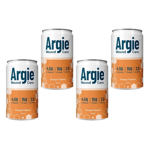 Argie Arginine Orange 150ml Can x 12 Bundle of 4