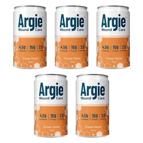 Argie Arginine Orange 150ml Can x 12 Bundle of 5
