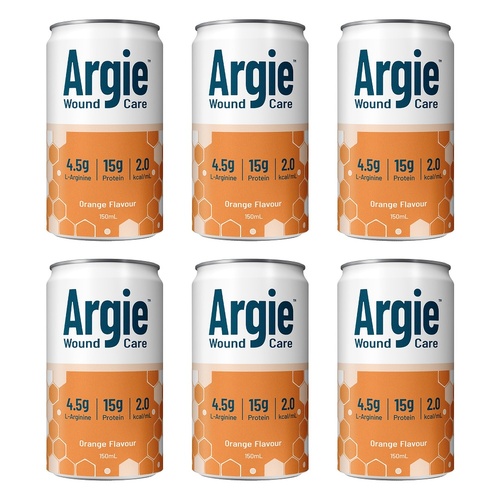 Argie Arginine Orange 150ml Can x 12 Bundle of 6