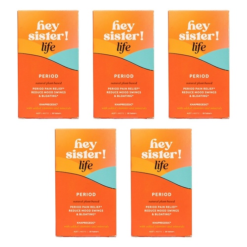 Hey Sister Life Period Pain 28 Tablets Pack of 5