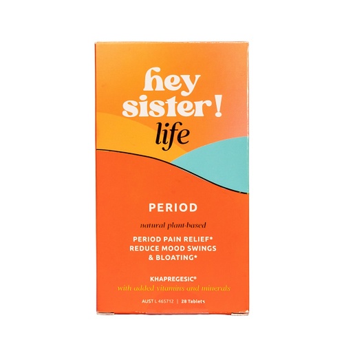 Hey Sister Life Period Pain 28 Tablets