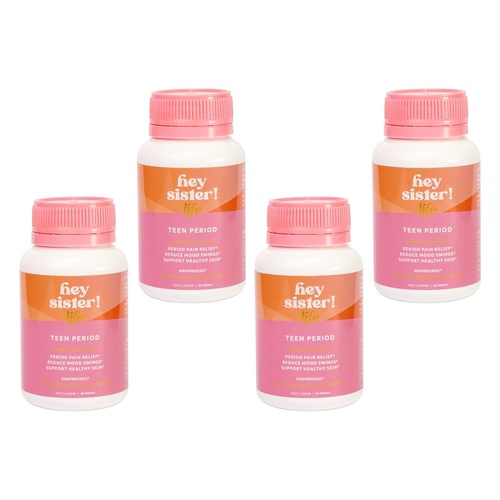 Hey Sister Life Teen Period Pain 84 Tablets Pack of 4