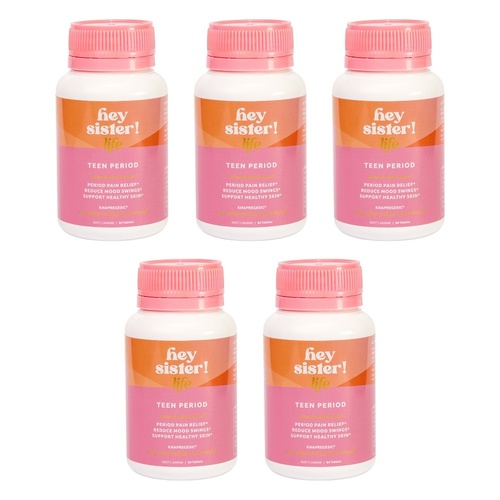 Hey Sister Life Teen Period Pain 84 Tablets Pack of 5