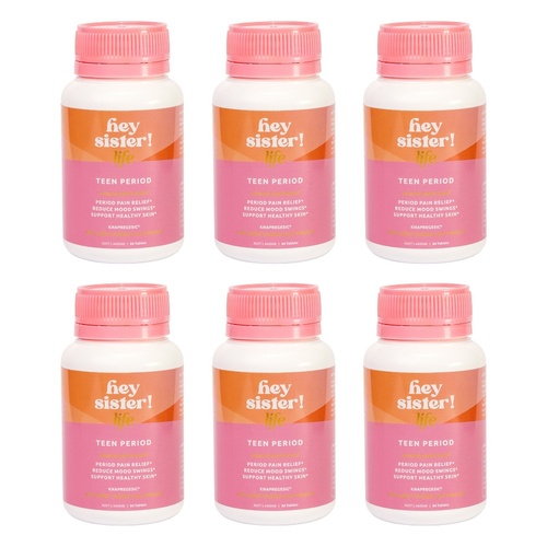 Hey Sister Life Teen Period Pain 84 Tablets Pack of 6