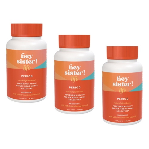 Hey Sister Life Period Pain 84 Tablets Pack of 3