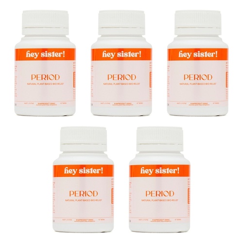 Hey Sister Period Pain PMS Relief 42 Tablets Pack of 5