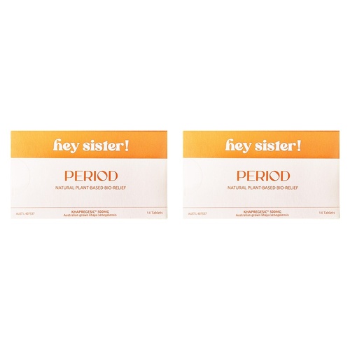 Hey Sister Period Pain PMS Relief 14 Tablets Pack of 2