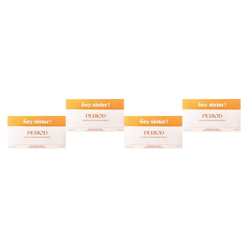 Hey Sister Period Pain PMS Relief 14 Tablets Pack of 4