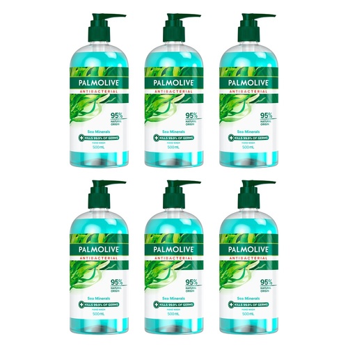 Palmolive Liquid Soap Sea Minerals Pump 500mL x 3 Bundle of 6