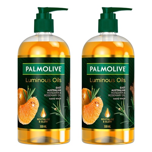 Palmolive Liquid Hand Wash Luminous Oils Mandarin 500mL x 3 Bundle of 2