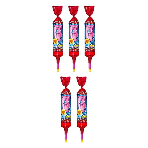 Chupa Chups Melody Pops Strawberry Lollipop 100g x 48 Bundle of 5