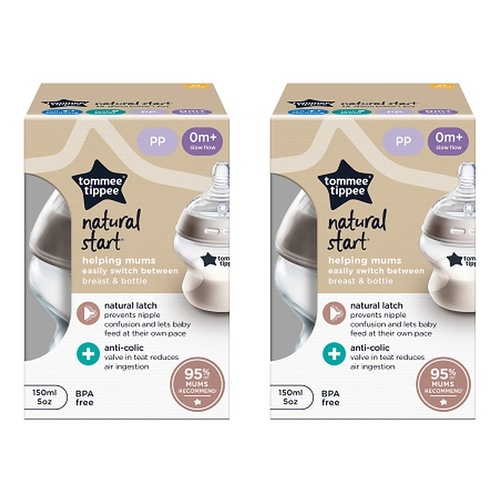 Tommee Tippee Natural Start Bottle 150mL Pack of 2