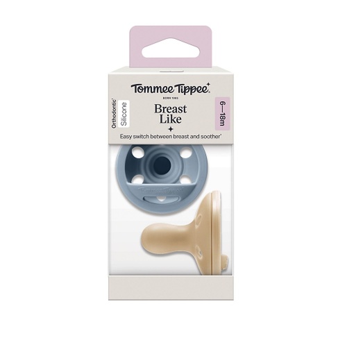 Tommee Tippee Breast-Like Soother 6-18 Months Twin Pack