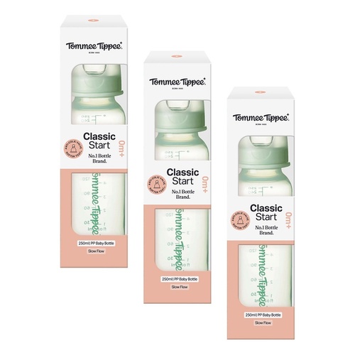 Tommee Tippee Classic Slim Bottle 250mL Pack of 3