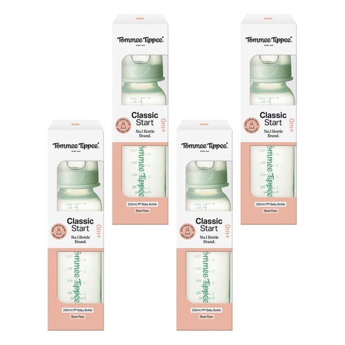 Tommee Tippee Classic Slim Bottle 250mL Pack of 4