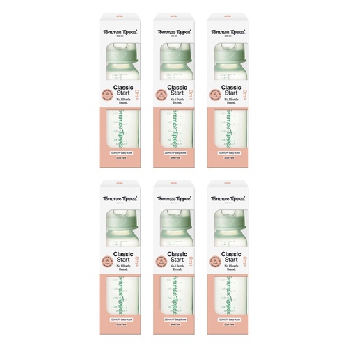 Tommee Tippee Classic Slim Bottle 250mL Pack of 6