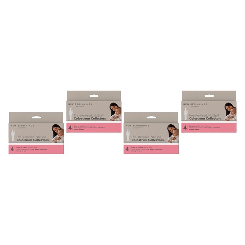 New Beginnings Colostrum Collect Tube 4 Pack Bundle of 4