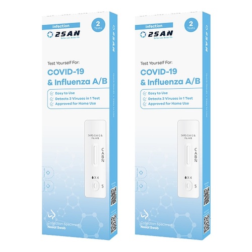 2San COVID-19 and Influenza A/B Test - 2P Pack of 2