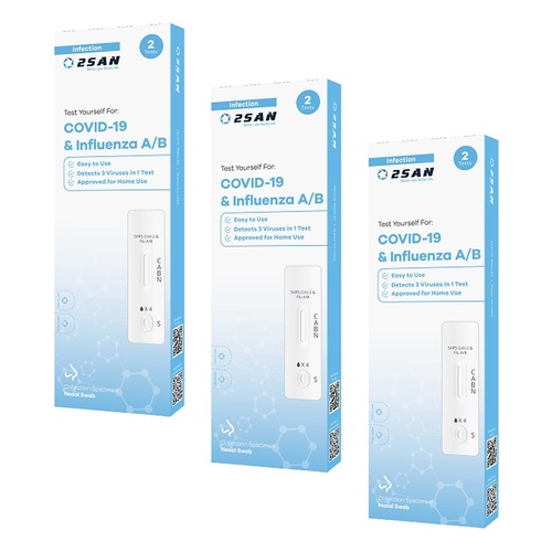 2San COVID-19 and Influenza A/B Test - 2P Pack of 3