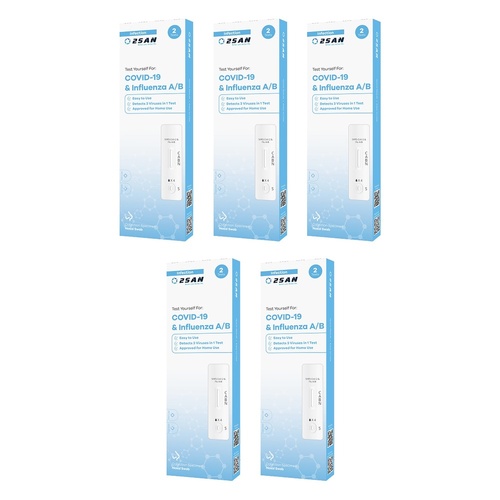 2San COVID-19 and Influenza A/B Test - 2P Pack of 5