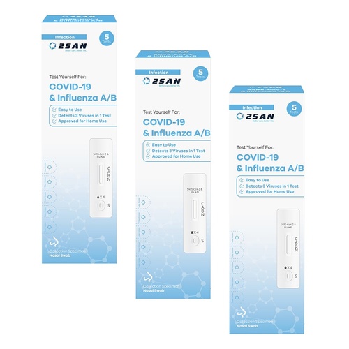 2San COVID-19 and Influenza A/B Test - 5P Pack of 3