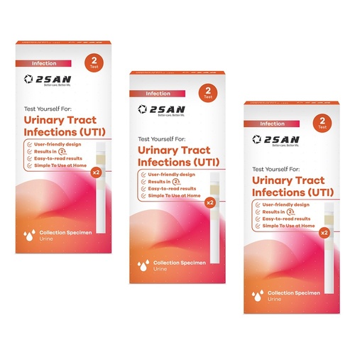 2San Urinary Tract Infection Test 2 Pack Bundle of 3