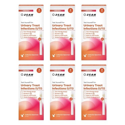 2San Urinary Tract Infection Test 2 Pack Bundle of 6